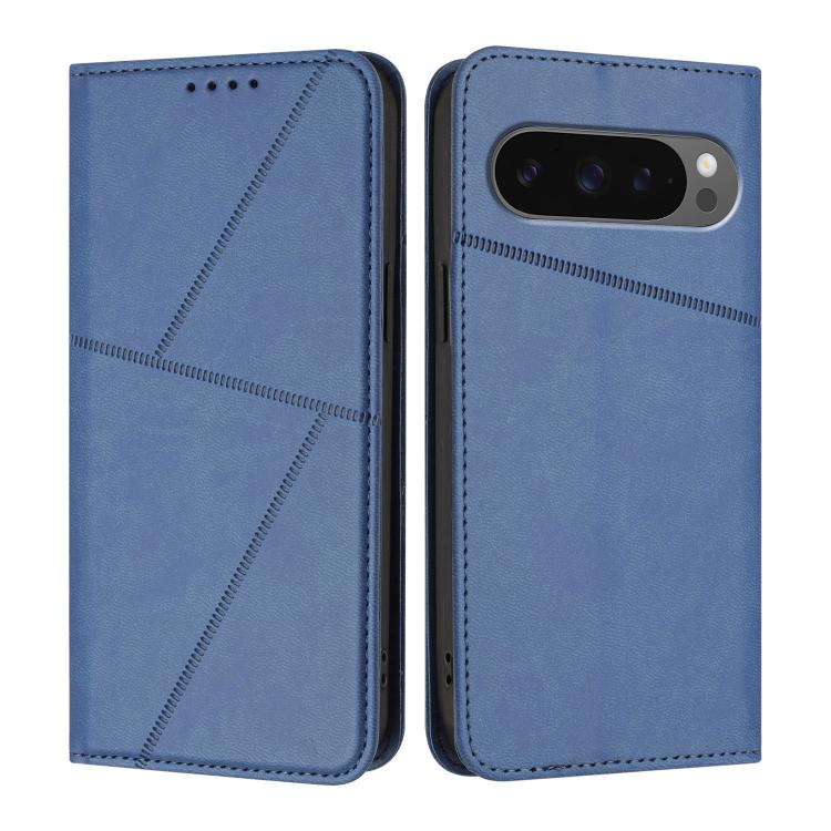 For Google Pixel 10 / Pixel 10 Pro Strong Magnetic Frosted Flip Leather Phone Case(Royal Blue) - Google Cases by buy2fix | Online Shopping UK | buy2fix