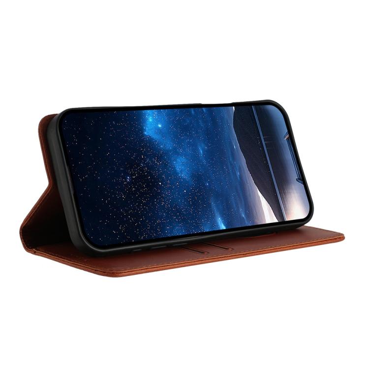 For Google Pixel 10 / Pixel 10 Pro Strong Magnetic Frosted Flip Leather Phone Case(Coffee Color) - Google Cases by buy2fix | Online Shopping UK | buy2fix