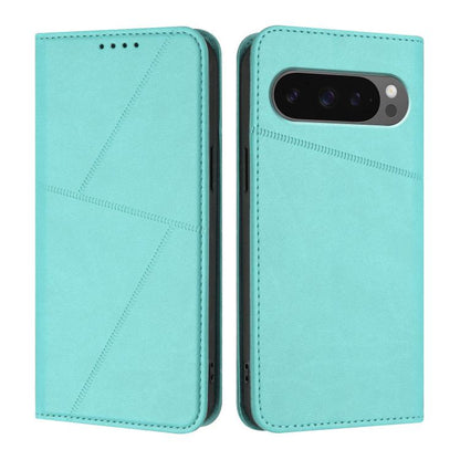 For Google Pixel 10 / Pixel 10 Pro Strong Magnetic Frosted Flip Leather Phone Case(Light Blue) - Google Cases by buy2fix | Online Shopping UK | buy2fix