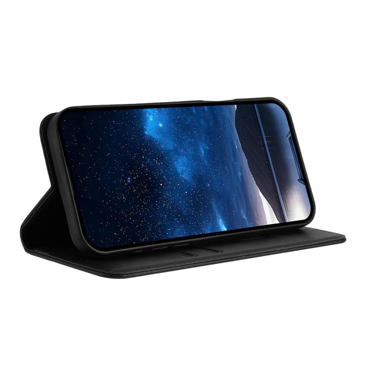 For Google Pixel 10 Pro XL Strong Magnetic Frosted Flip Leather Phone Case(Black) - Google Cases by buy2fix | Online Shopping UK | buy2fix