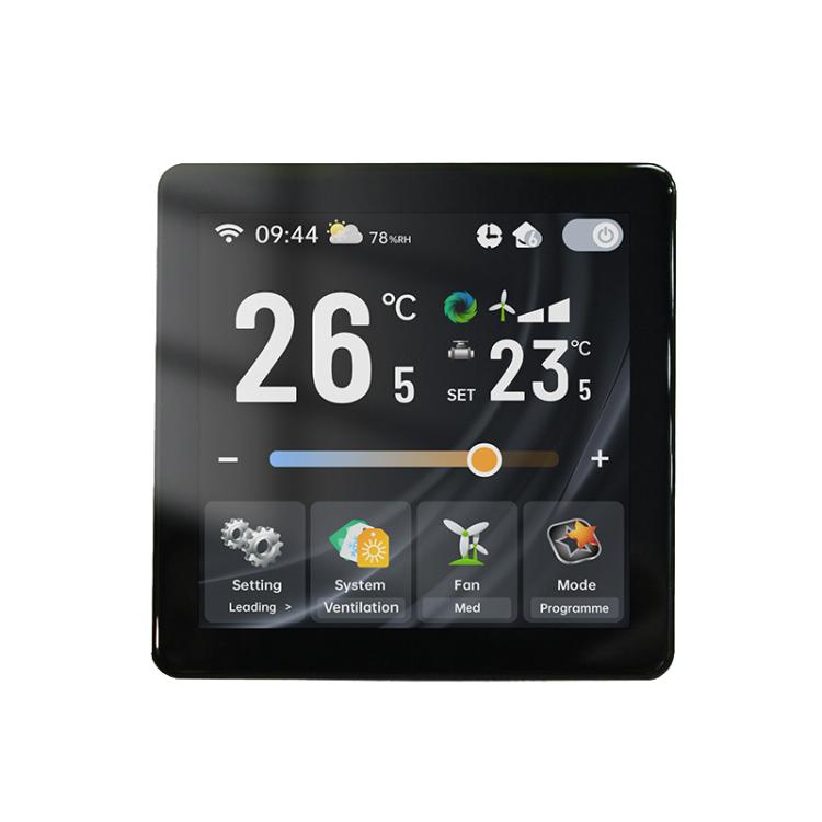 BAC-2005AL Two Channel 4 inch Screen Smart Room Thermostat(Black) - Thermostat & Thermometer by buy2fix | Online Shopping UK | buy2fix