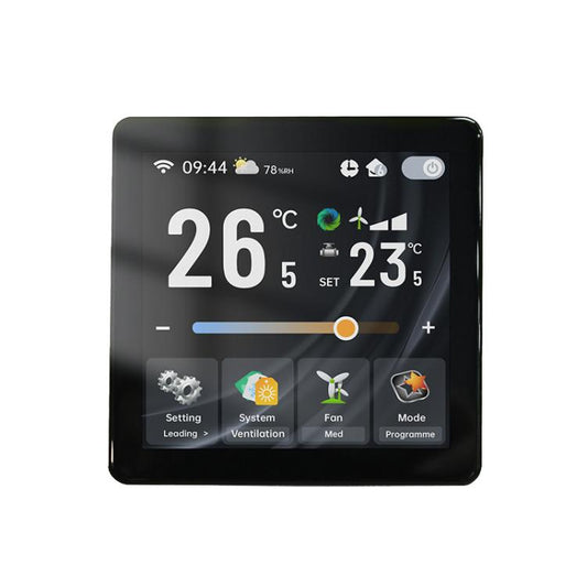 BAC-2005AL Two Channel 4 inch Screen Smart Room Thermostat(Black) - Thermostat & Thermometer by buy2fix | Online Shopping UK | buy2fix