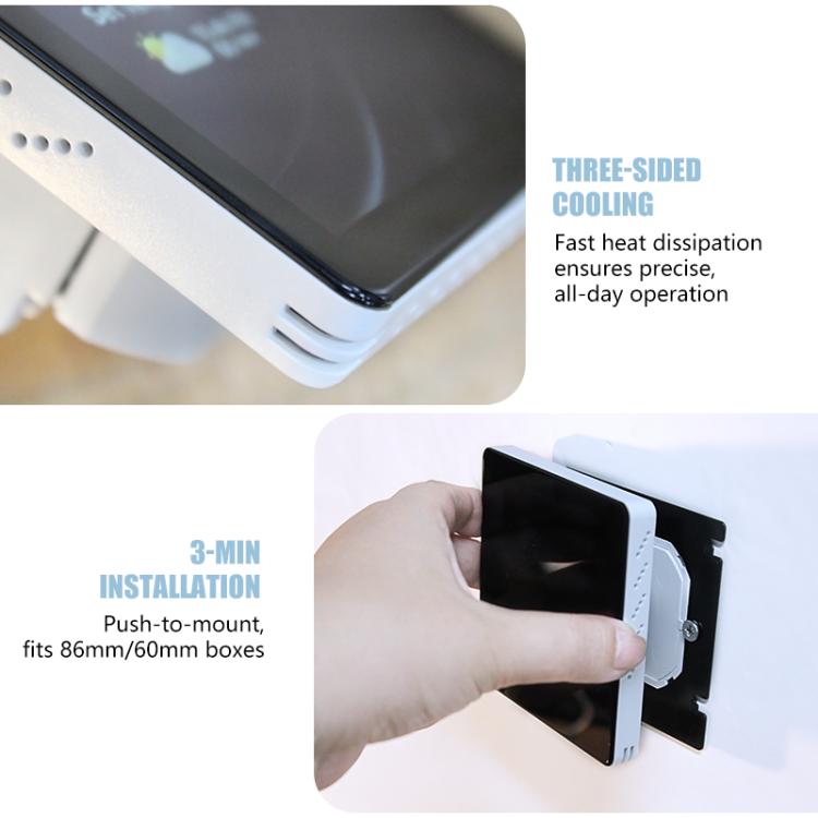 BAC-2005EL Four Channel 4 inch Screen Smart Room Thermostat(Black) - Thermostat & Thermometer by buy2fix | Online Shopping UK | buy2fix