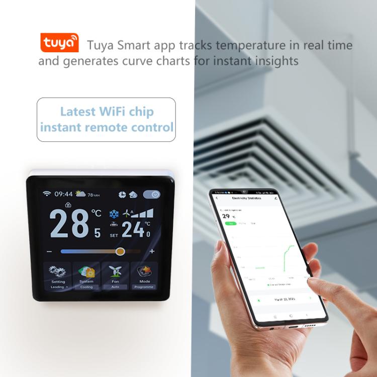 BAC-2005ELW Four Channel WiFi 4 inch Screen Smart Room Thermostat(White) - Thermostat & Thermometer by buy2fix | Online Shopping UK | buy2fix
