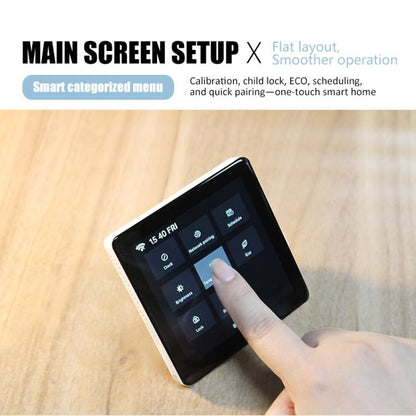 BAC-2005ELW Four Channel WiFi 4 inch Screen Smart Room Thermostat(Black) - Thermostat & Thermometer by buy2fix | Online Shopping UK | buy2fix