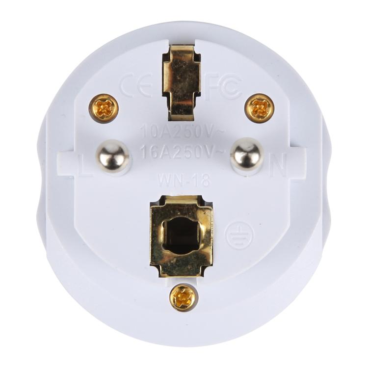 WN-18 German EU Plug Global Travel Adapter Socket(White) - Plug Adaptor by buy2fix | Online Shopping UK | buy2fix