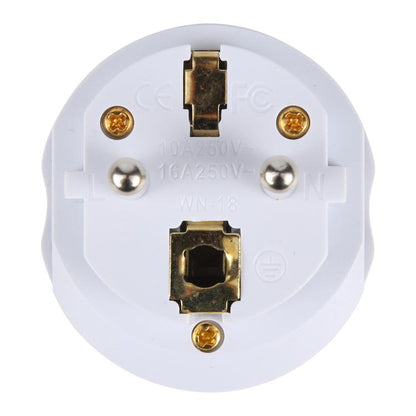 WN-18 German EU Plug Global Travel Adapter Socket(White) - Plug Adaptor by buy2fix | Online Shopping UK | buy2fix