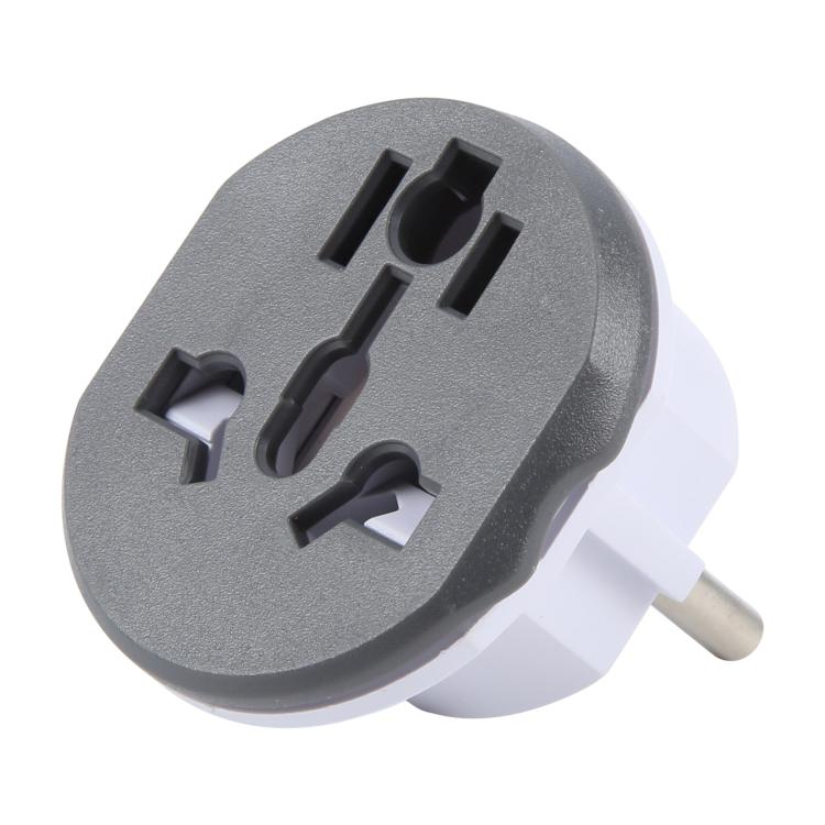 WN-18 German EU Plug Global Travel Adapter Socket(Black White) - Plug Adaptor by buy2fix | Online Shopping UK | buy2fix