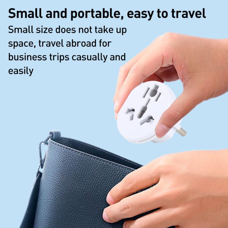 WN-18 German EU Plug Global Travel Adapter Socket(White) - Plug Adaptor by buy2fix | Online Shopping UK | buy2fix