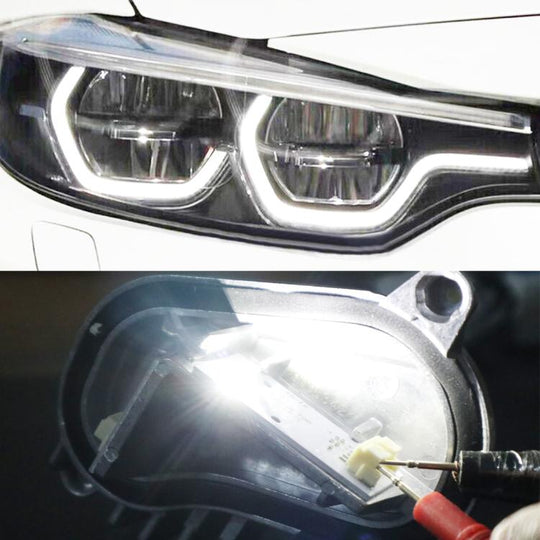 For BMW 4 Series F32 Car Left LED Daytime Running Light Angel Eyes 63117493229(Amber Light)