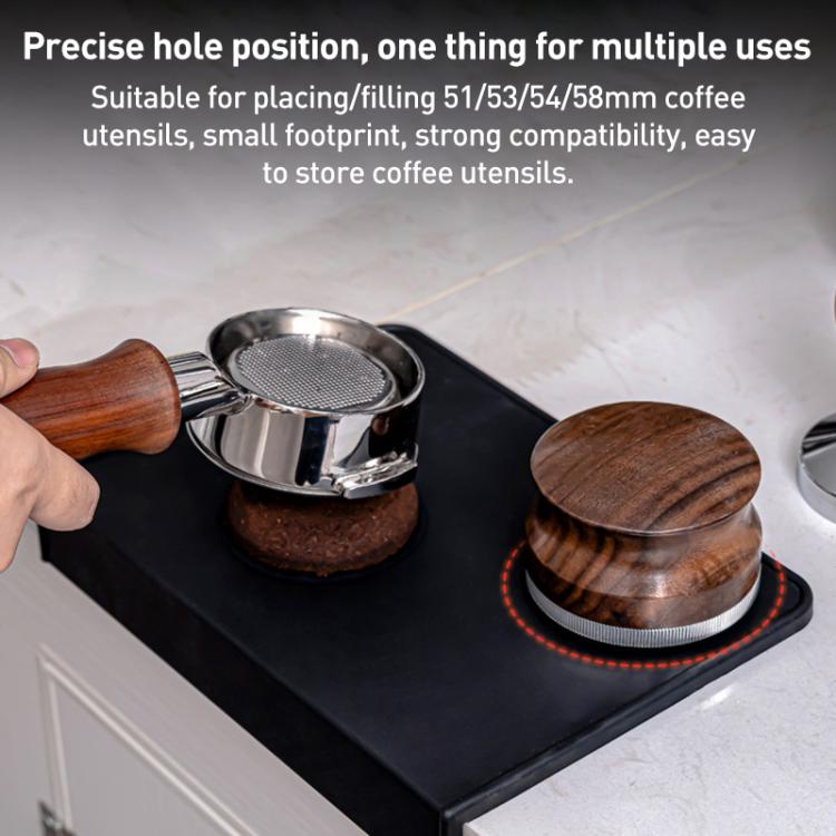 Silicone Coffee Pad Press Tool Espresso Tamper Mat Roud Pad(Black) - Coffee Machine Parts by buy2fix | Online Shopping UK | buy2fix