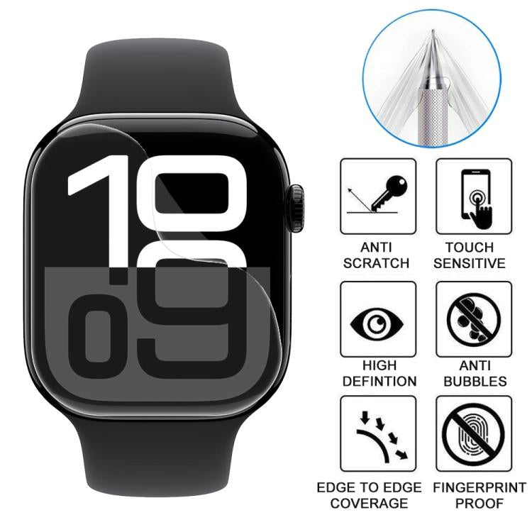 For Apple Watch Series 10 46mm 5pcs xDfind Soft Hydrogel Film Full Cover Front Protector - Screen Protector by xDfind | Online Shopping UK | buy2fix
