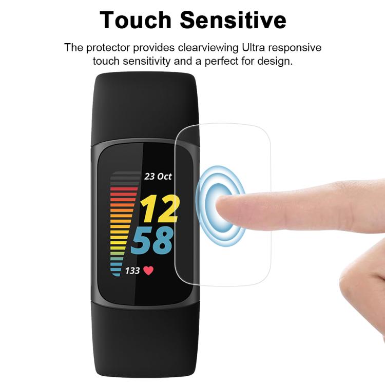 For Fitbit Charge 5 5pcs xDfind Soft Hydrogel Film Full Cover Front Protector - Screen Protector by xDfind | Online Shopping UK | buy2fix