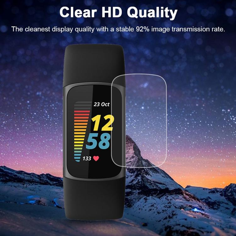 For Fitbit Charge 5 5pcs xDfind Soft Hydrogel Film Full Cover Front Protector - Screen Protector by xDfind | Online Shopping UK | buy2fix