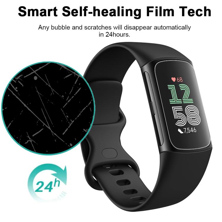 For Fitbit Charge 6 5pcs xDfind Soft Hydrogel Film Full Cover Front Protector - Screen Protector by xDfind | Online Shopping UK | buy2fix