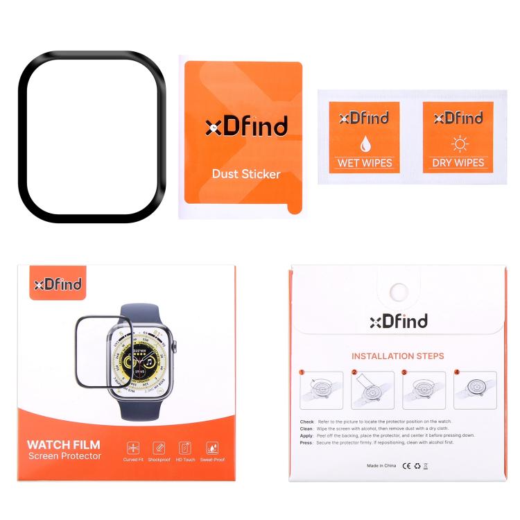 For Apple Watch Series 10 46mm 2pcs xDfind Curved 3D Composite Material Soft Film Screen Protector - Screen Protector by xDfind | Online Shopping UK | buy2fix