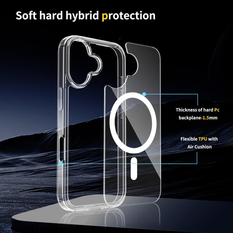 For iPhone 17 Scratchproof PC Hybrid TPU Magsafe Phone Case(Transparent) - iPhone 17 Cases by buy2fix | Online Shopping UK | buy2fix