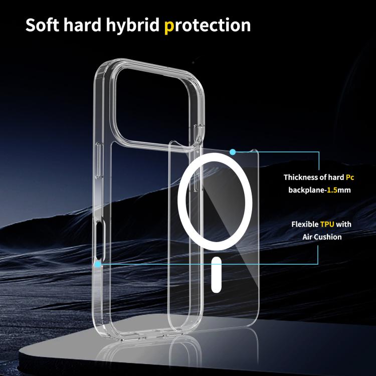 For iPhone 17 Pro Scratchproof PC Hybrid TPU Magsafe Phone Case(Transparent) - iPhone 17 Pro Cases by buy2fix | Online Shopping UK | buy2fix