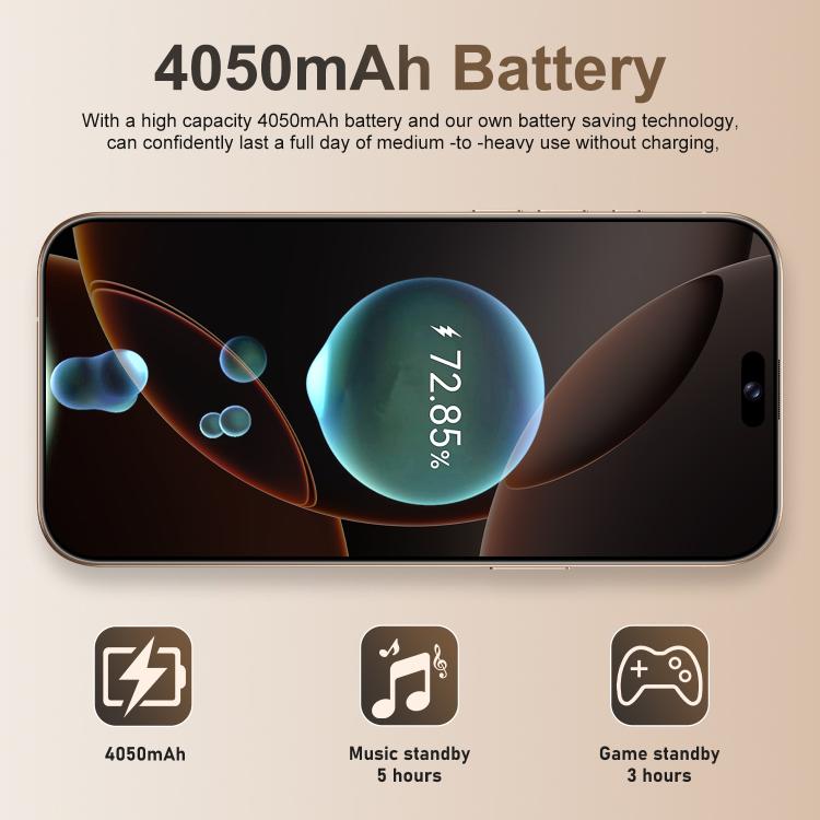 A16 Pro Max / PDA89-B, 4GB+64GB, 6.58 inch Android 10 MTK6739 Quad Core, Network: 4G, OTG, Dual SIM, Plug:US Plug(Gold) -  by buy2fix | Online Shopping UK | buy2fix