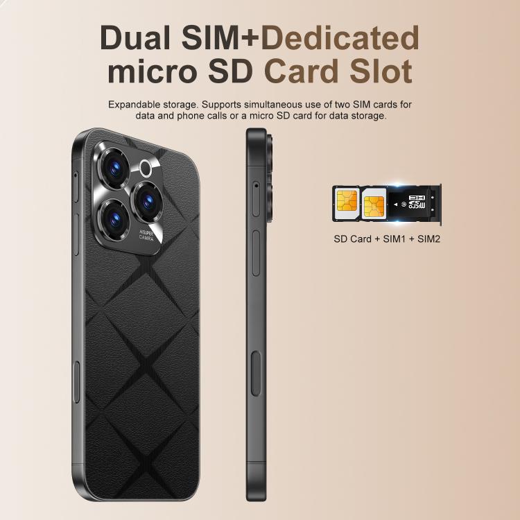 A16 Pro Max / PDA89-B, 4GB+64GB, 6.58 inch Android 10 MTK6739 Quad Core, Network: 4G, OTG, Dual SIM, Plug:AU Plug(Gold) -  by buy2fix | Online Shopping UK | buy2fix