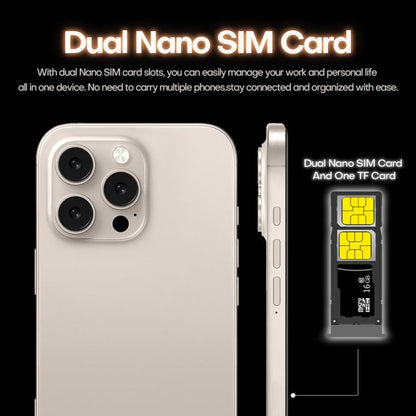 I16 Pro Max / PDQ6, 4GB+64GB, 6.58 inch Android 10 MTK6739 Quad Core, Network: 4G, Dual SIM, Plug:EU Plug(White) -  by buy2fix | Online Shopping UK | buy2fix