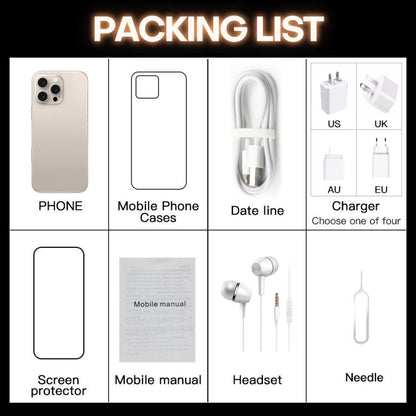 I16 Pro Max / PDQ6, 4GB+64GB, 6.58 inch Android 10 MTK6739 Quad Core, Network: 4G, Dual SIM, Plug:AU Plug(Gold) -  by buy2fix | Online Shopping UK | buy2fix