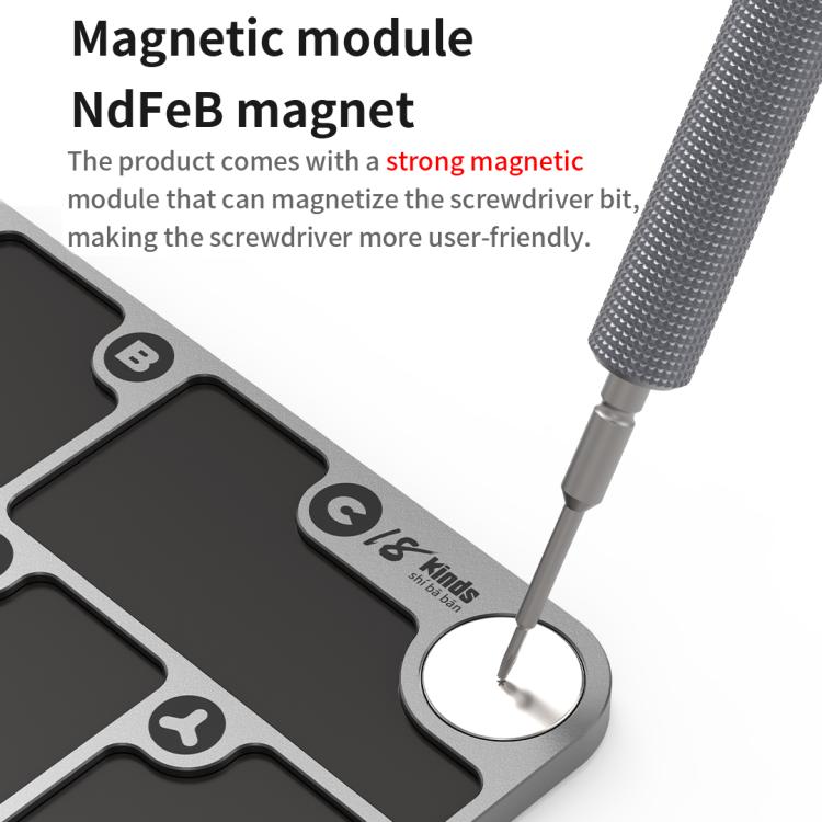 18 Kinds 7-Zone Alloy Magnetic Combination Screw Storage Pad - Magnetic Screws Mat by buy2fix | Online Shopping UK | buy2fix