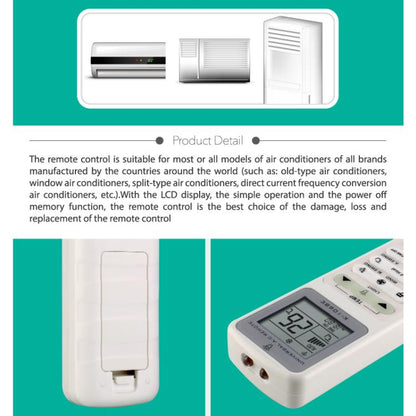 CHUNGHOP K-1068E Universal Air Conditioner Remote Control with Torch - Air-Conditioner by CHUNGHOP | Online Shopping UK | buy2fix