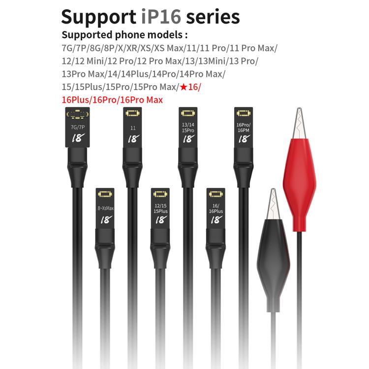 18 Kinds Motherboard Repair Power Boot Cable for iPhone 7-16 Pro Max - Tool Kits by buy2fix | Online Shopping UK | buy2fix