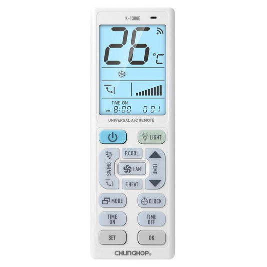 CHUNGHOP K-1308E Universal Air Conditioner Remote Control with Torch and LCD Backlight - Air-Conditioner by CHUNGHOP | Online Shopping UK | buy2fix