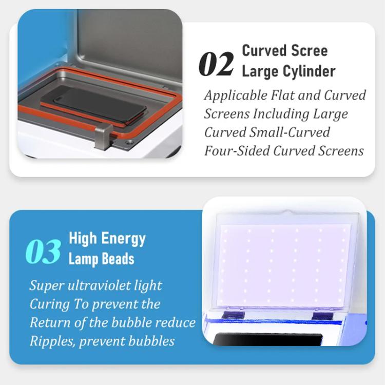 YYD YD-636 UV Curing Laminating Defoaming All-in-One, Plug:UK Plug - Defoaming Equipment by buy2fix | Online Shopping UK | buy2fix