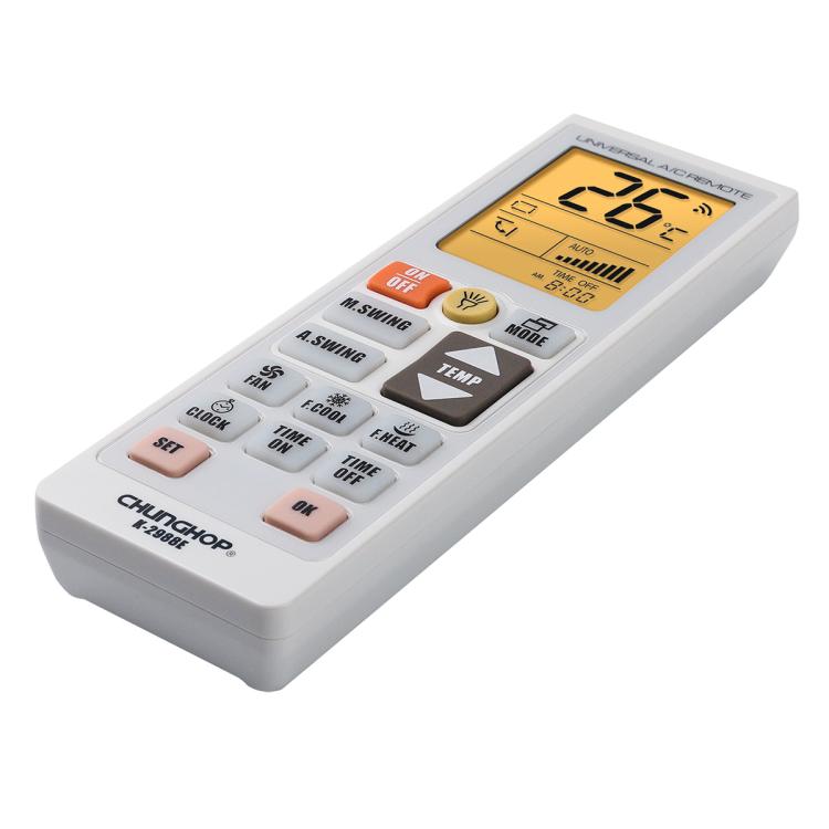 CHUNGHOP K-2988E Universal Air Conditioner Remote Control with Torch and LCD backlight(White) - Air-Conditioner by CHUNGHOP | Online Shopping UK | buy2fix