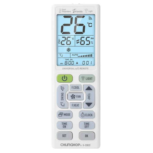 CHUNGHOP K-3302E Universal Air Conditioner Remote Control with Torch and LCD backlight - Air-Conditioner by CHUNGHOP | Online Shopping UK | buy2fix