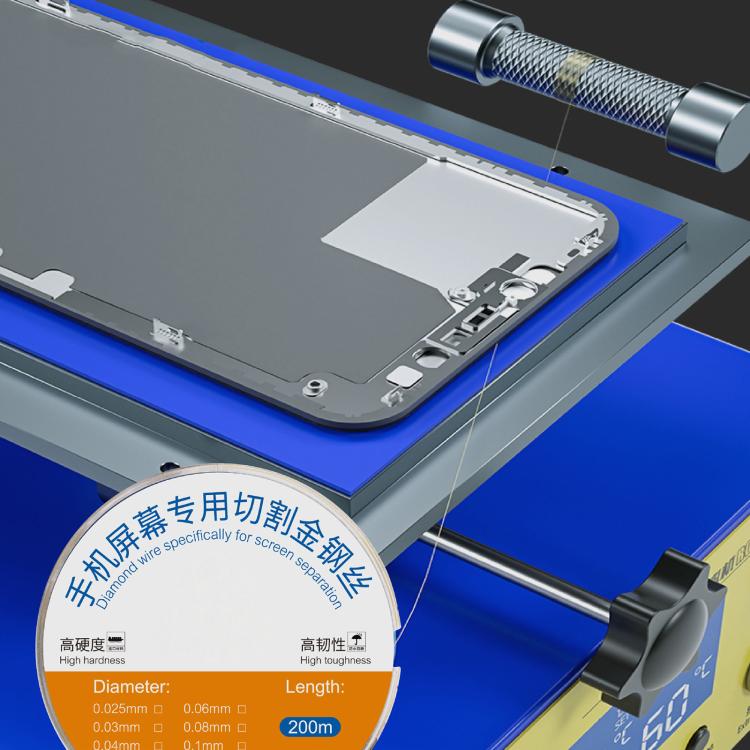 200m Screen Separation Specifically Diamond Cutting Wire, Diameter:0.03mm - Others by buy2fix | Online Shopping UK | buy2fix