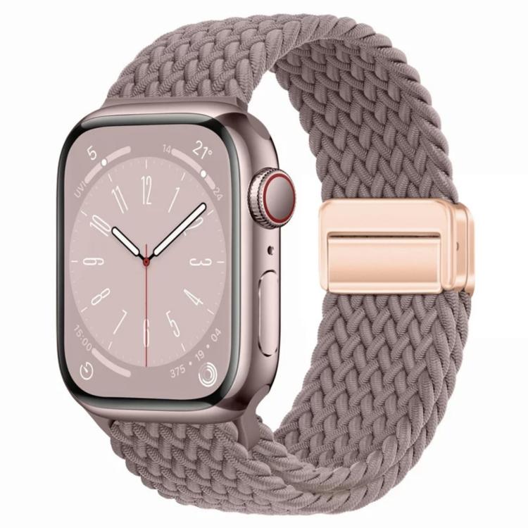 For Apple Watch 46mm / 49mm / 45mm / 44mm xDfind Magnetic Buckle Loop Woven Watch Band(Smoke Purple) - Watch Bands by xDfind | Online Shopping UK | buy2fix