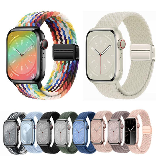 For Apple Watch 46mm / 49mm / 45mm / 44mm xDfind Magnetic Buckle Loop Woven Watch Band(Smoke Purple) - Watch Bands by xDfind | Online Shopping UK | buy2fix