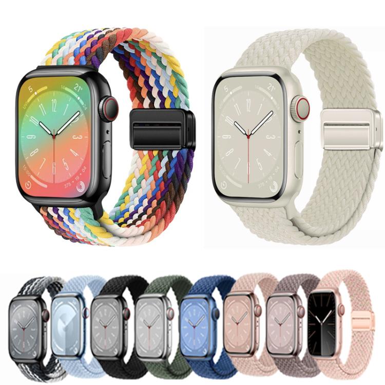 For Apple Watch 46mm / 49mm / 45mm / 44mm xDfind Magnetic Buckle Loop Woven Watch Band(Smoke Purple) - Watch Bands by xDfind | Online Shopping UK | buy2fix