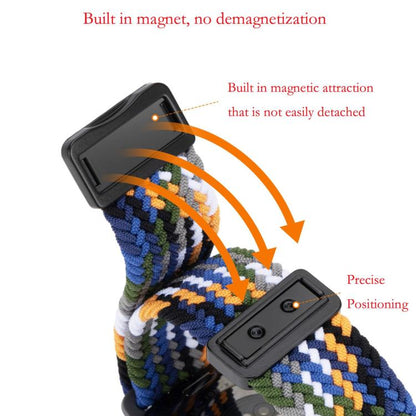 For Apple Watch 46mm / 49mm / 45mm / 44mm xDfind Magnetic Buckle Loop Woven Watch Band(Smoke Purple) - Watch Bands by xDfind | Online Shopping UK | buy2fix