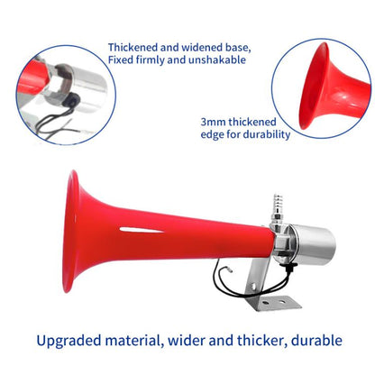 12 / 24V Truck Modified Electric Horn Whistle(Red) - Security Alarm System by buy2fix | Online Shopping UK | buy2fix