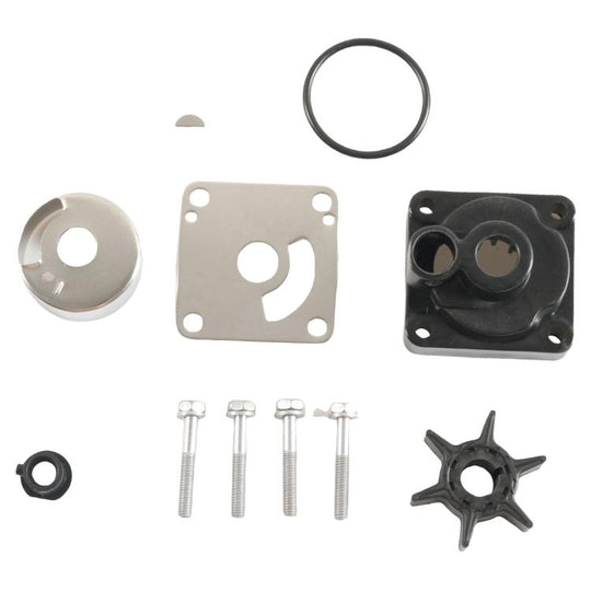 Outboard Water Pump Impeller Repair Kit with Shell for YAMAHA 20/25HP 6L2-W0078-00-00(Silver + Black)