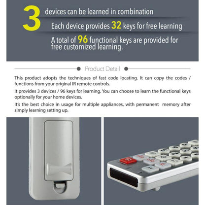 CHUNGHOP L309 Infrared Learning Universal TV Remote Control - PC by CHUNGHOP | Online Shopping UK | buy2fix