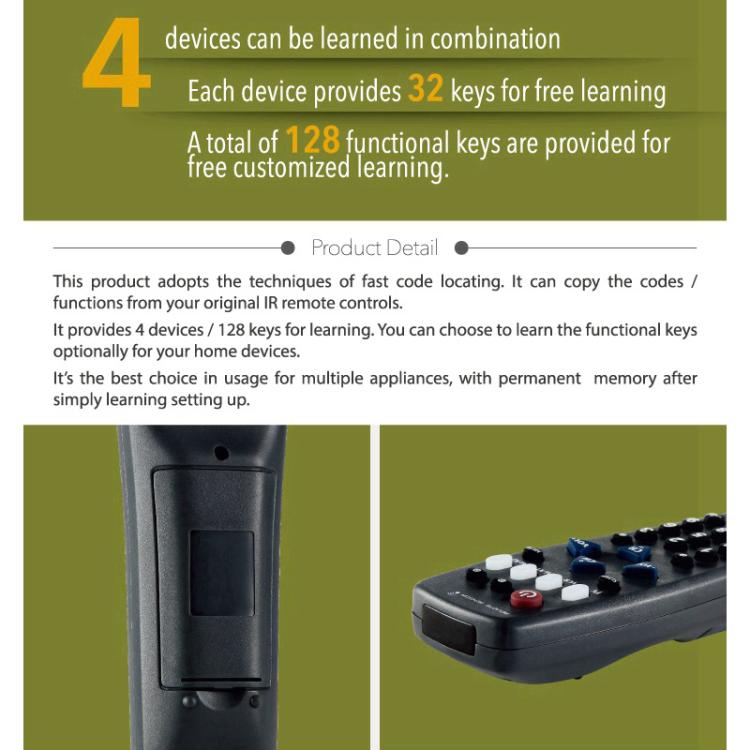 CHUNGHOP L330E Infrared Learning Universal TV Remote Control - TV by CHUNGHOP | Online Shopping UK | buy2fix