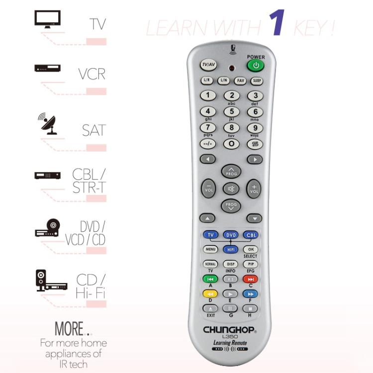 CHUNGHOP L350 Infrared Learning Universal TV Remote Control - TV by CHUNGHOP | Online Shopping UK | buy2fix