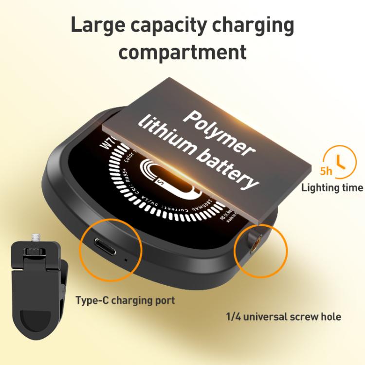 W70 Multifunctional Portable Magnetic Fill Light, Style:Three-Colors Light - Selfie Light by buy2fix | Online Shopping UK | buy2fix