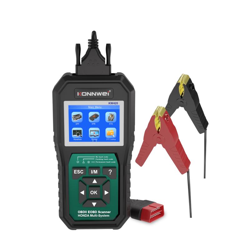 KONNWEI KW420 2.8 inch Color Screen Car OBD2 Fault Diagnostic Scan Tool for Honda(Black Green) - Code Readers & Scan Tools by KONNWEI | Online Shopping UK | buy2fix