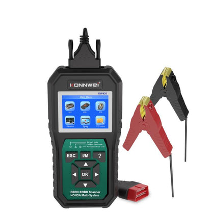 KONNWEI KW420 2.8 inch Color Screen Car OBD2 Fault Diagnostic Scan Tool for Honda(Black Green) - Code Readers & Scan Tools by KONNWEI | Online Shopping UK | buy2fix