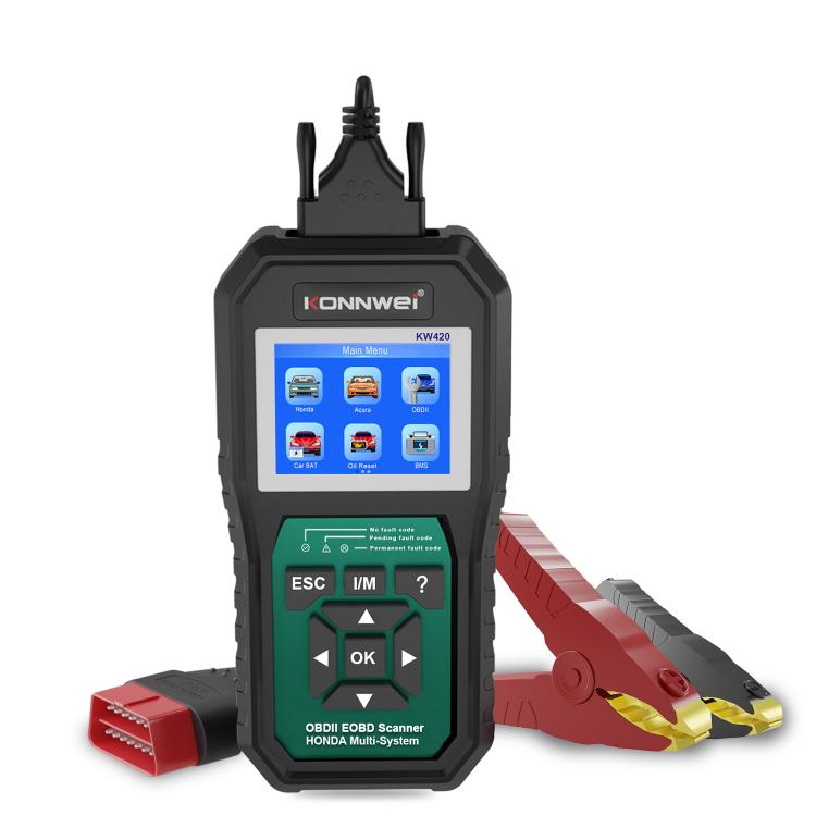 KONNWEI KW420 2.8 inch Color Screen Car OBD2 Fault Diagnostic Scan Tool for Honda(Black Green) - Code Readers & Scan Tools by KONNWEI | Online Shopping UK | buy2fix
