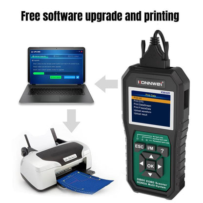 KONNWEI KW420 2.8 inch Color Screen Car OBD2 Fault Diagnostic Scan Tool for Honda(Black Green) - Code Readers & Scan Tools by KONNWEI | Online Shopping UK | buy2fix