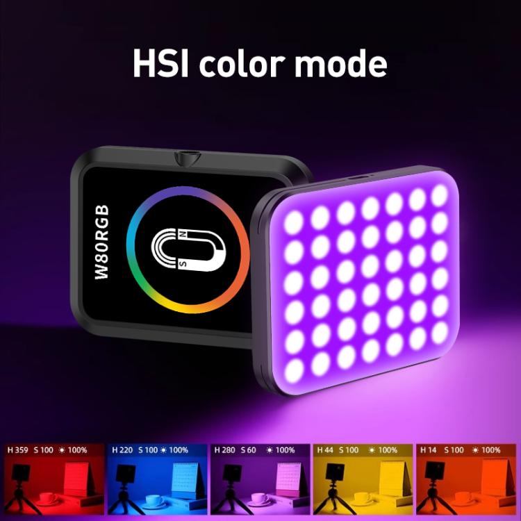 W80 Multifunctional Portable Magnetic Fill Light, Style:RGB Light - Selfie Light by buy2fix | Online Shopping UK | buy2fix