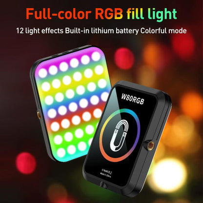 W80 Multifunctional Portable Magnetic Fill Light, Style:RGB Light - Selfie Light by buy2fix | Online Shopping UK | buy2fix